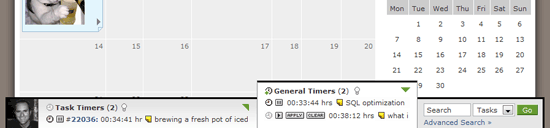 Time Tracking and Quick Search Dock Time Tracking and Quick Search Dock