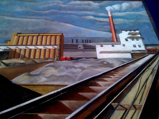 Santa Barbara I Madonnari 2010 ~ Charles Sheeler, Classic Landscape, 1931