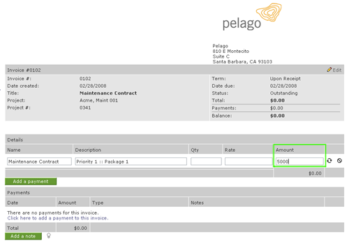 Invoice by Amount