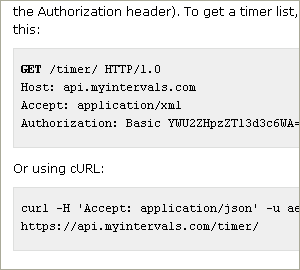 Intervals API