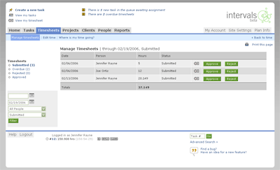 Time SHeet Approvals